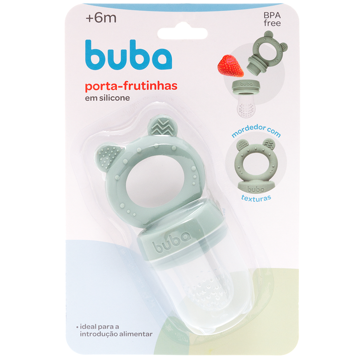 Chupeta Porta Frutinha com Mordedor Silicone Buba