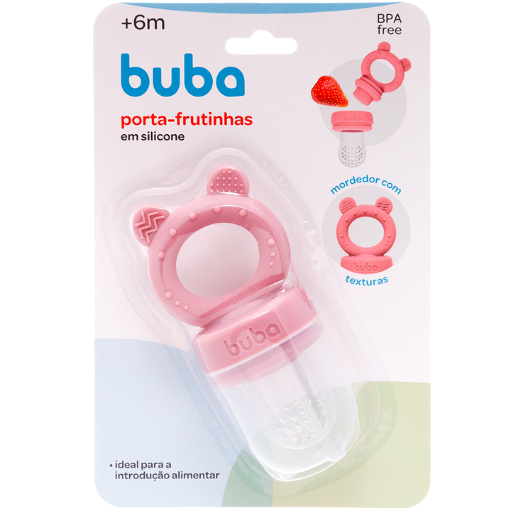 Chupeta Porta Frutinha com Mordedor Silicone Buba