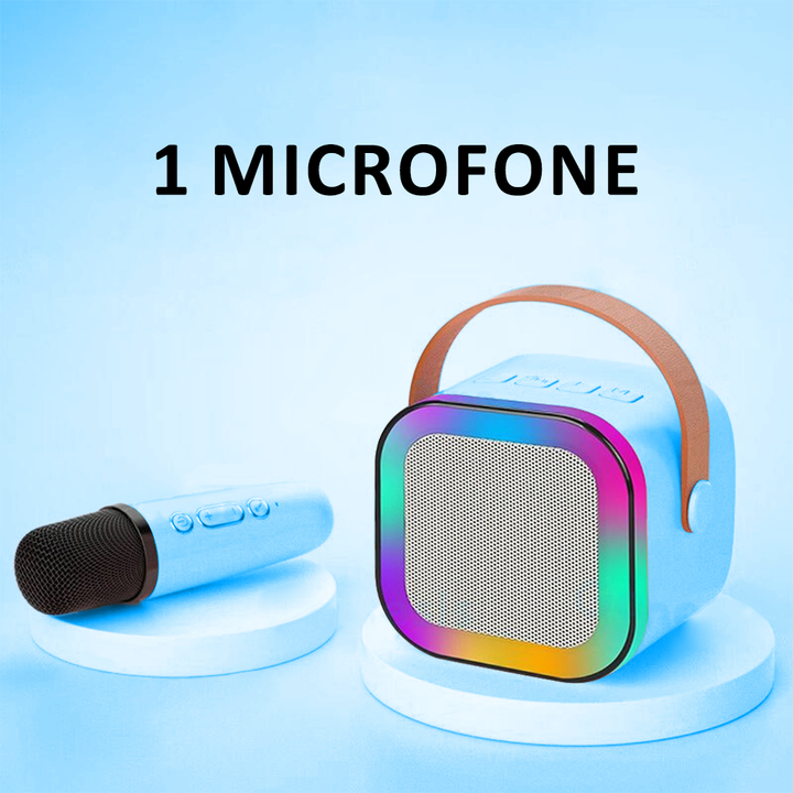 Caixa de Som Infantil – Karaokê Portátil com Microfones