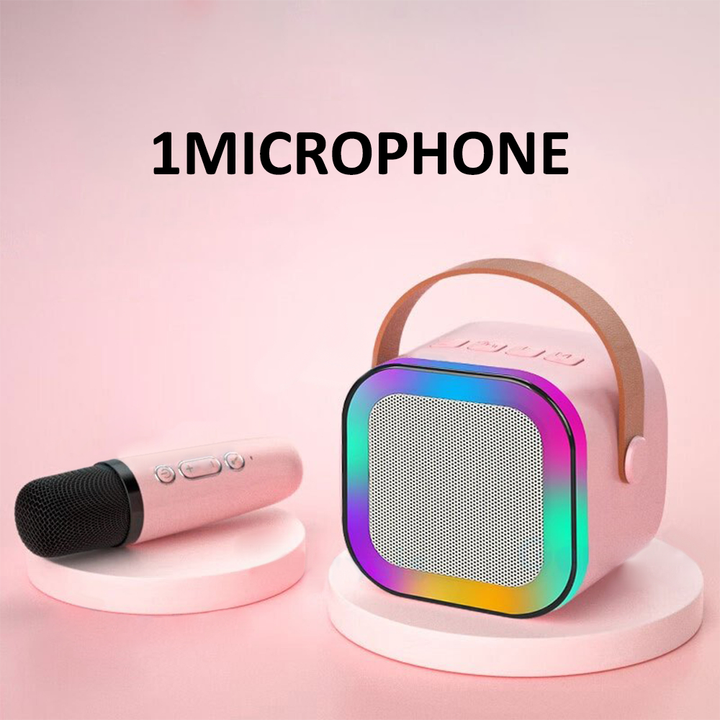 Caixa de Som Infantil – Karaokê Portátil com Microfones