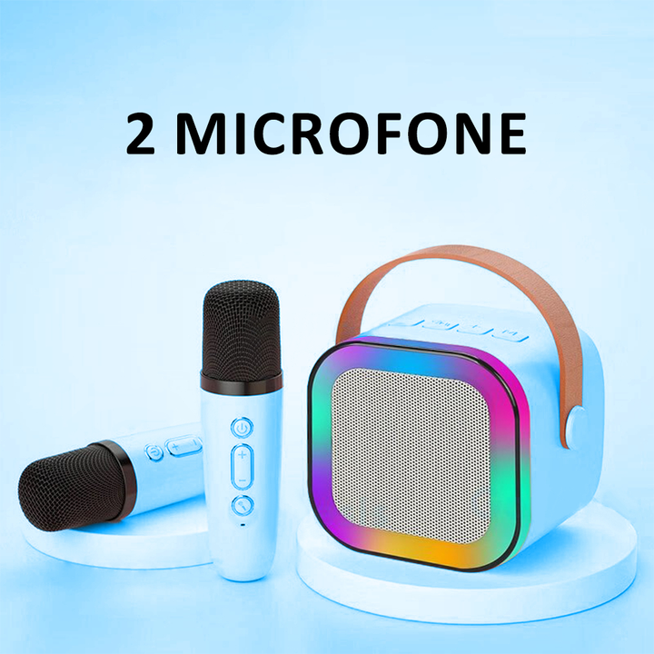 Caixa de Som Infantil – Karaokê Portátil com Microfones