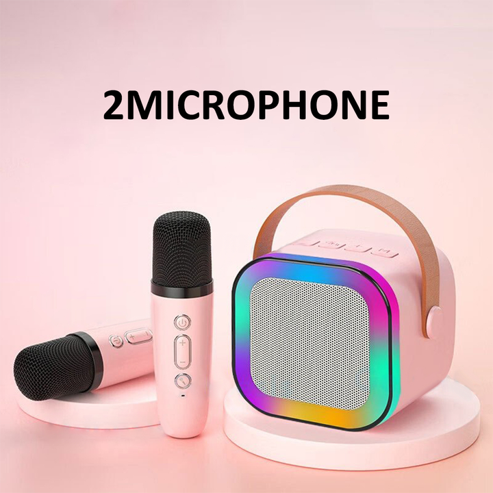 Caixa de Som Infantil – Karaokê Portátil com Microfones