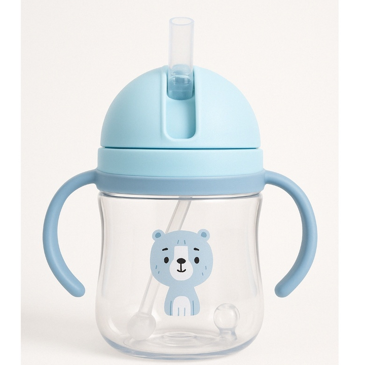 Copo de Treinamento infantil Anti Vazamento com Canudo Anti ingestão de AR - 250ml