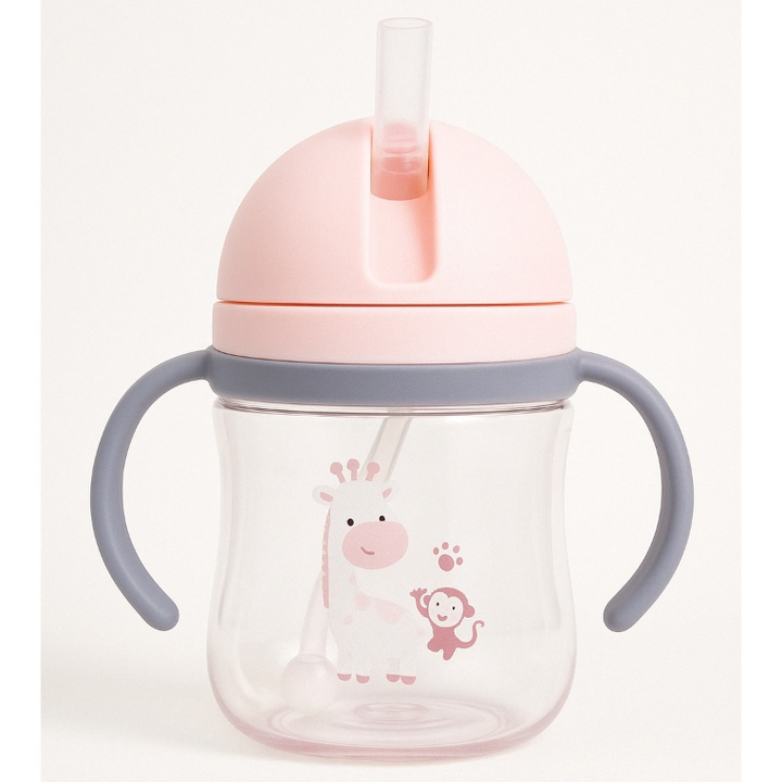 Copo de Treinamento infantil Anti Vazamento com Canudo Anti ingestão de AR - 250ml