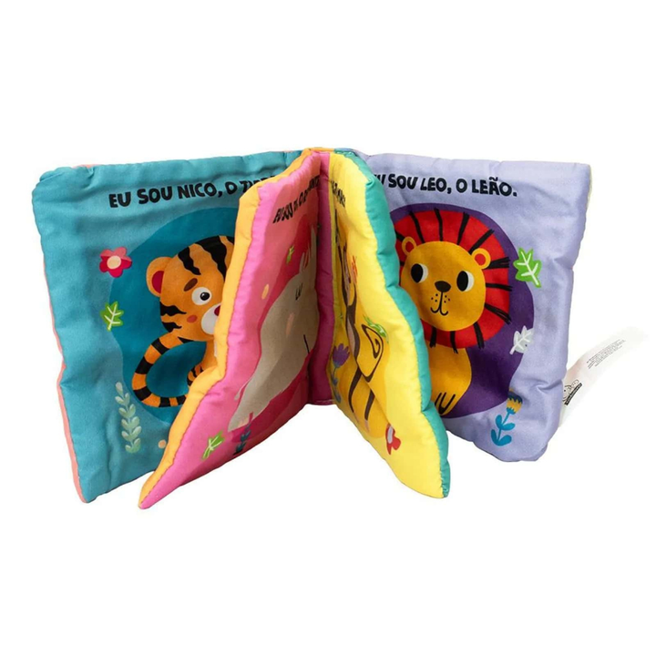 Livro Pano Infantil Bebê Meu Mundo Fofinho Sensorial e Macio