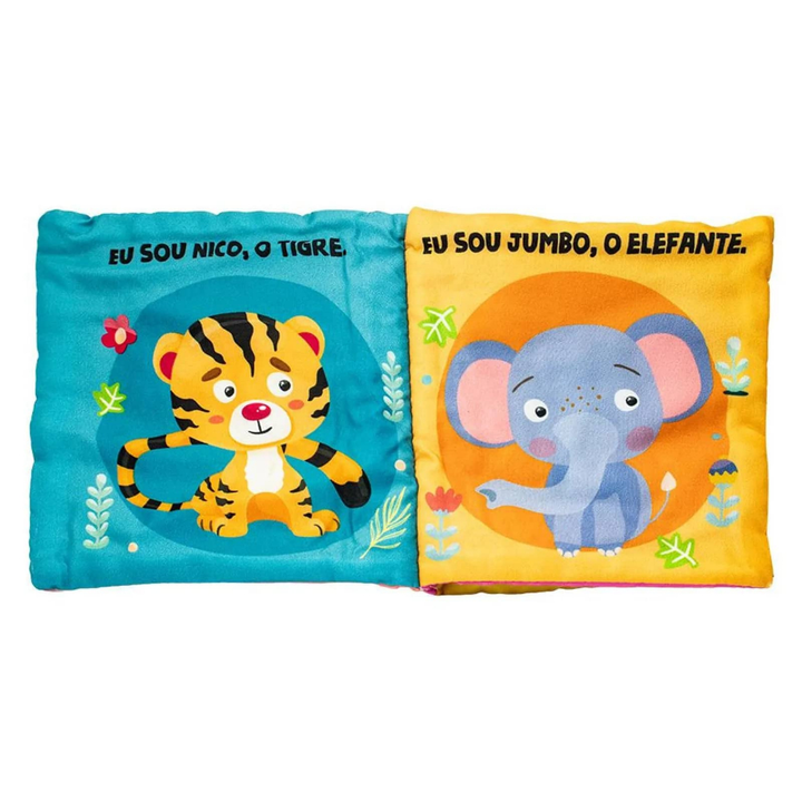 Livro Pano Infantil Bebê Meu Mundo Fofinho Sensorial e Macio