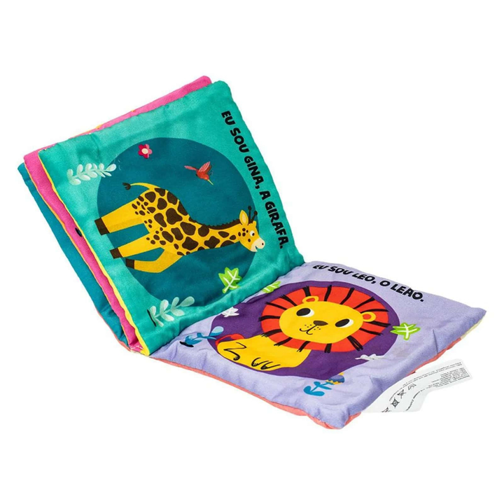 Livro Pano Infantil Bebê Meu Mundo Fofinho Sensorial e Macio