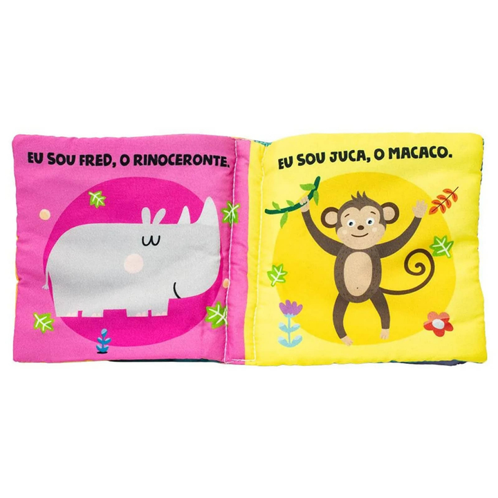 Livro Pano Infantil Bebê Meu Mundo Fofinho Sensorial e Macio