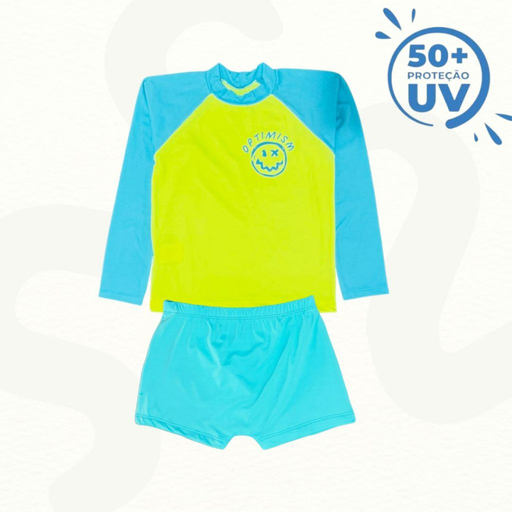 Conjunto de Praia Infantil com UV50+ Seguro e Colorido