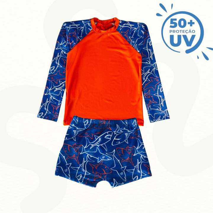 Conjunto de Praia Infantil com UV50+ Seguro e Colorido