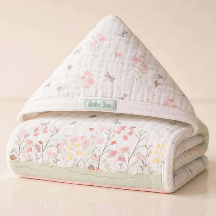 Toalha de Banho Soft Fralda com Capuz – 2 Camadas 100% Algodão