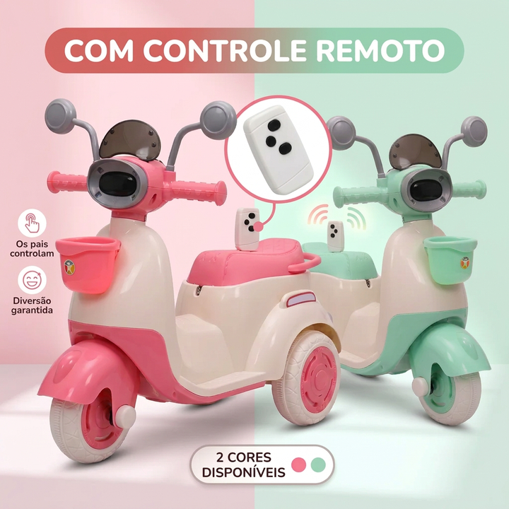 Avespa Moto Elétrica Infantil Lambreta 6V Passeio Criança