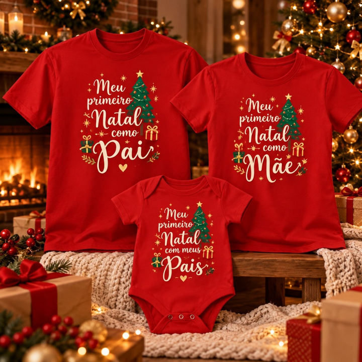 Kit Natalino Família – Meu Primeiro Natal | 3 Peças