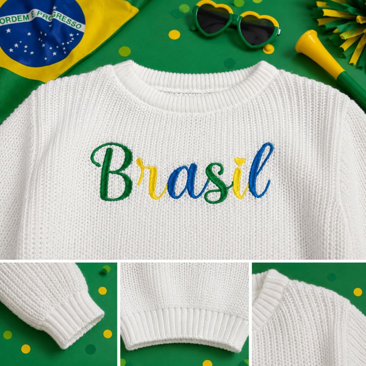 Suéter Tricô Bebê Copa Brasil Premium