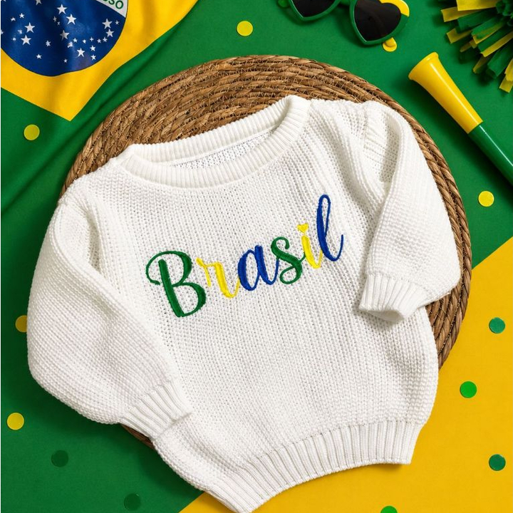Suéter Tricô Bebê Copa Brasil Premium