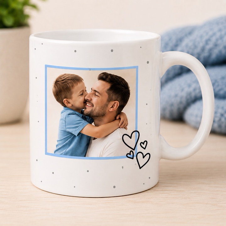 Caneca Personalizada Dia dos Pais com Foto e Nome | Melhor Pai do Mundo | 325ml