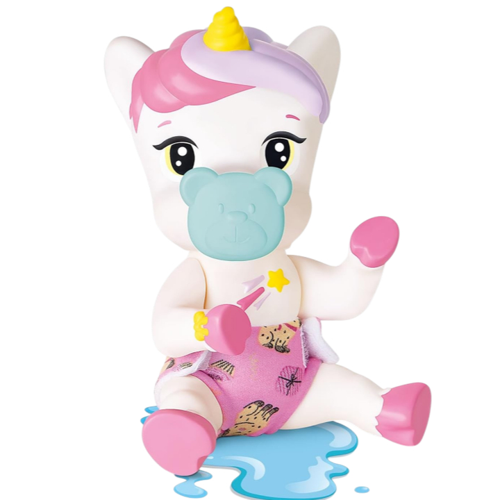 Boneca My Pet Cuidados Unicórnio Faz Xixi com Mamadeira Acessórios Divertoys
