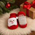 Meia Natalina para Bebê Antiderrapante 3D Papai Noel – 0 a 12 Meses