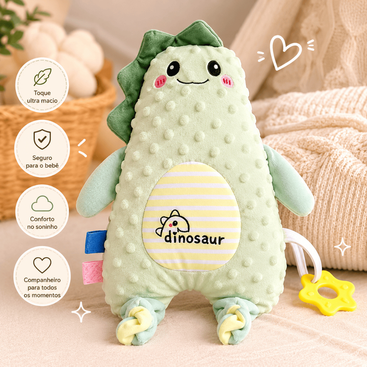 Naninha Pelúcia Sensorial Infantil Com Mordedor Para Bebe Brinquedo Macio Acalma Antiestresse