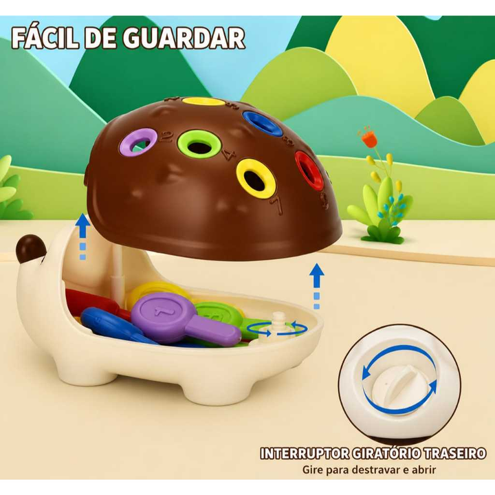 Brinquedo De Montar Encaixe Educativo Sensorial Encaixar Ouriço Porco Espinho Recurso Aprendizagem