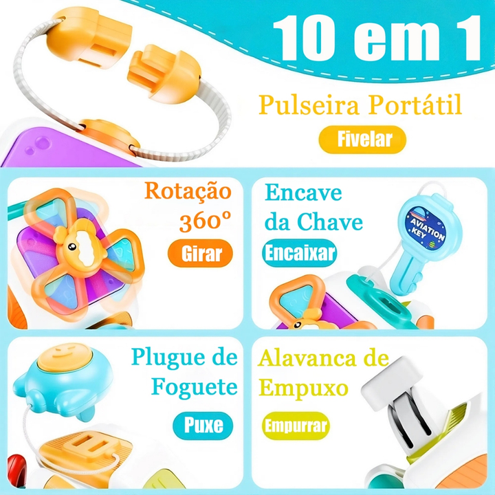 Bebê Ocupado Placa Cubo Montessori Brinquedo Sensorial Com Atividades De Aprendizagem Para O Natal