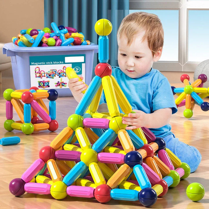 Blocos Magnéticos | Construções 3D Criativas Para Crianças