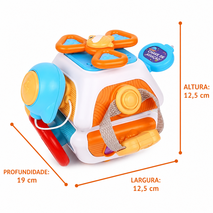 Cubo Sensorial Interativo 10 em 1 para Bebês
