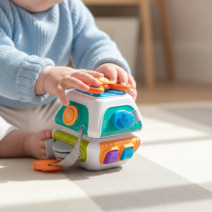 Cubo Sensorial Interativo 10 em 1 para Bebês