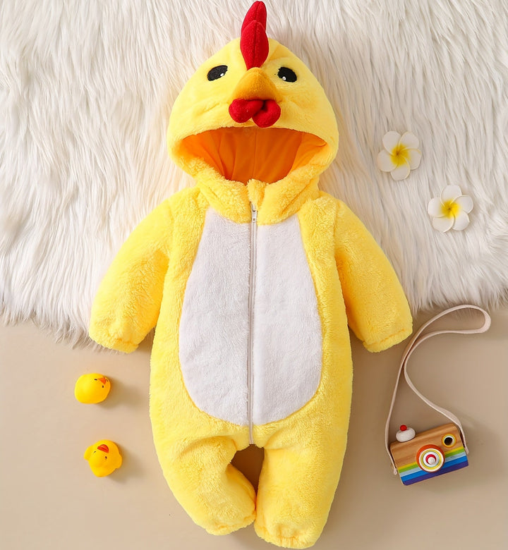 Macacão Plush Térmico Pintinho para Bebê