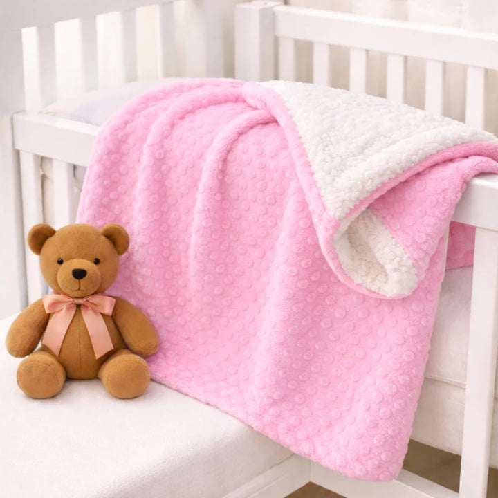 Cobertor Luxo Dupla Face para Bebê | Manta Sherpa Macia e Quentinha 100x75cm