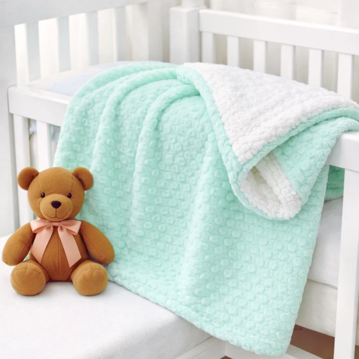 Cobertor Luxo Dupla Face para Bebê | Manta Sherpa Macia e Quentinha 100x75cm