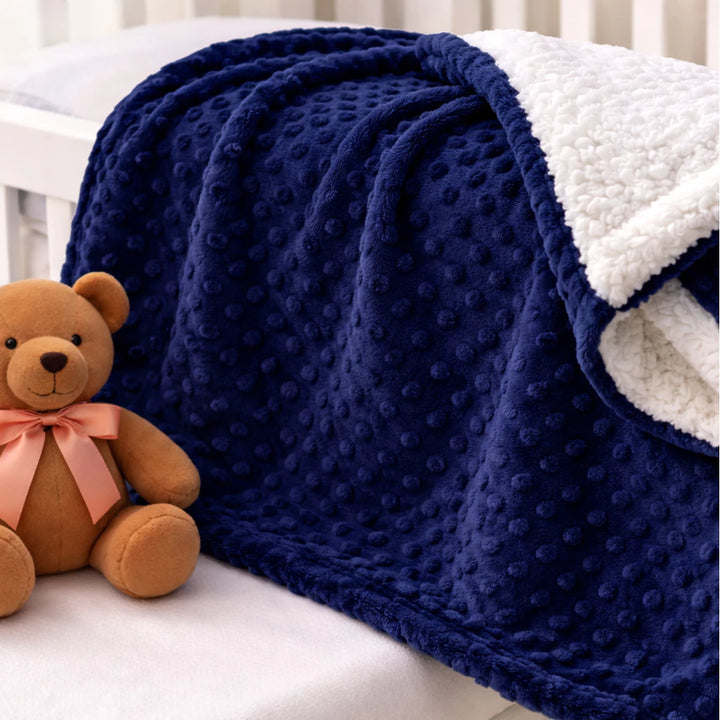 Cobertor Luxo Dupla Face para Bebê | Manta Sherpa Macia e Quentinha 100x75cm