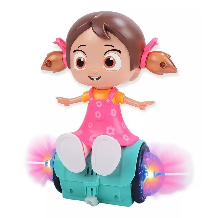 Boneca Fofa Patins Dance Girl Brinquedo Musical Som Luzes