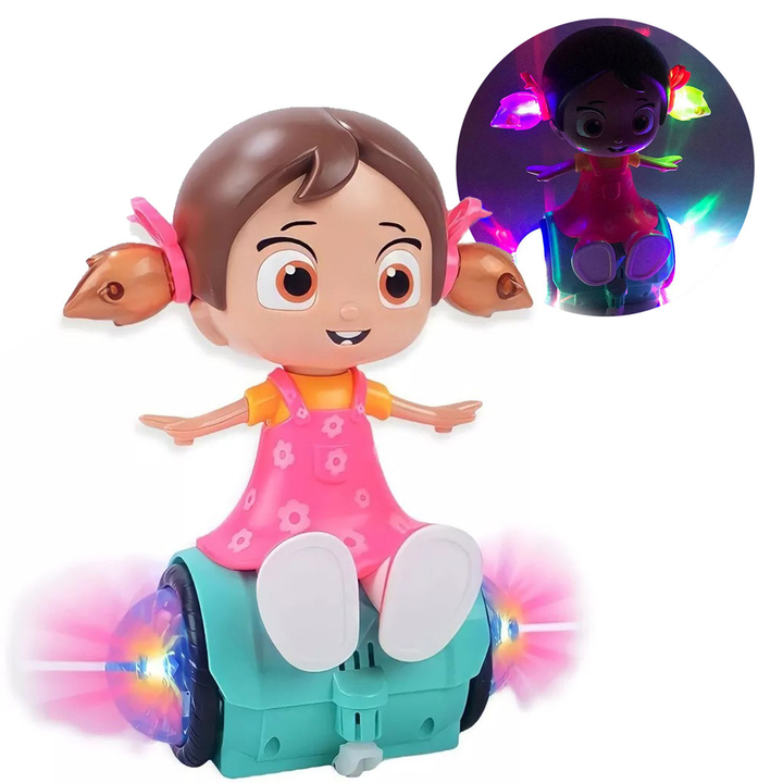 Boneca Fofa Patins Dance Girl Brinquedo Musical Som Luzes