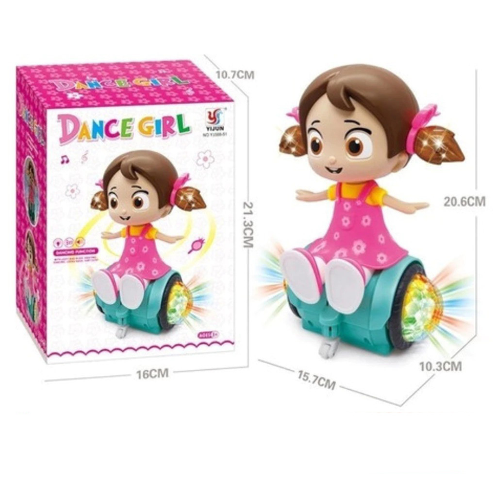 Boneca Fofa Patins Dance Girl Brinquedo Musical Som Luzes