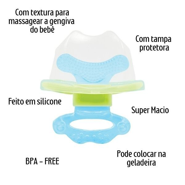 Mordedor Chupeta Massageador De Gengiva - Buba + 4 Meses