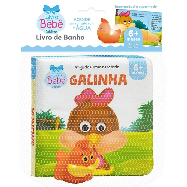 Kit Amiguinhos do Banho – Livro + Brinquedo | 6+ Meses