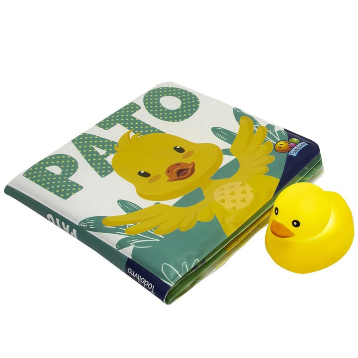 Livro de Banho Bebê Amiguinhos Luminosos Animais Com Brinquedo 6+ Meses Infantil