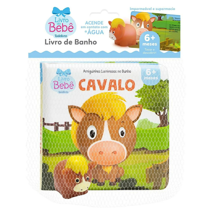 Kit Amiguinhos do Banho – Livro + Brinquedo | 6+ Meses