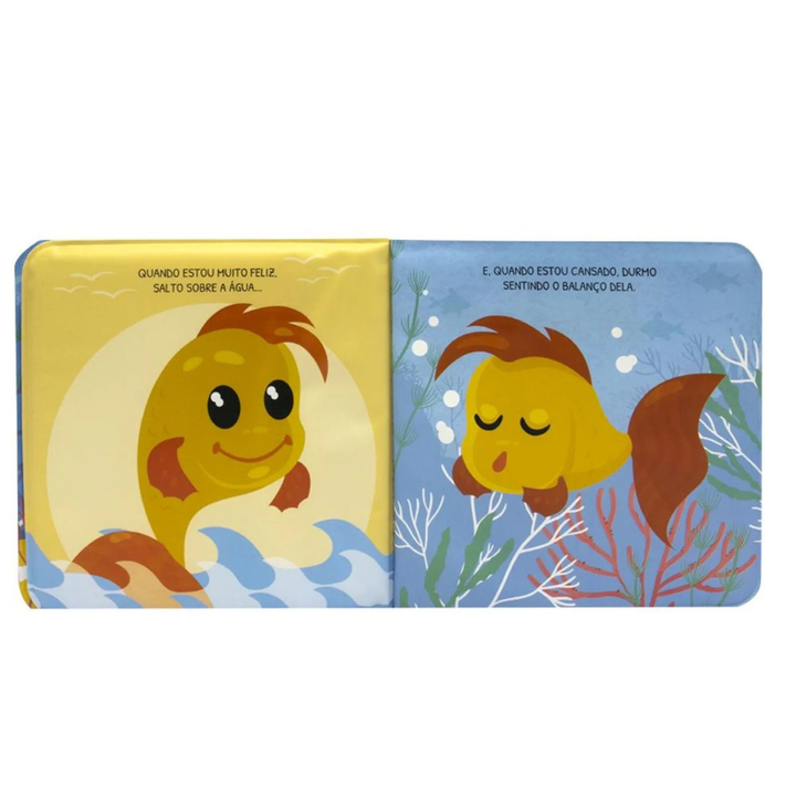 Livro de Banho Bebê Amiguinhos Luminosos Animais Com Brinquedo 6+ Meses Infantil