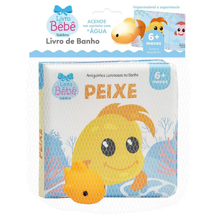Kit Amiguinhos do Banho – Livro + Brinquedo | 6+ Meses