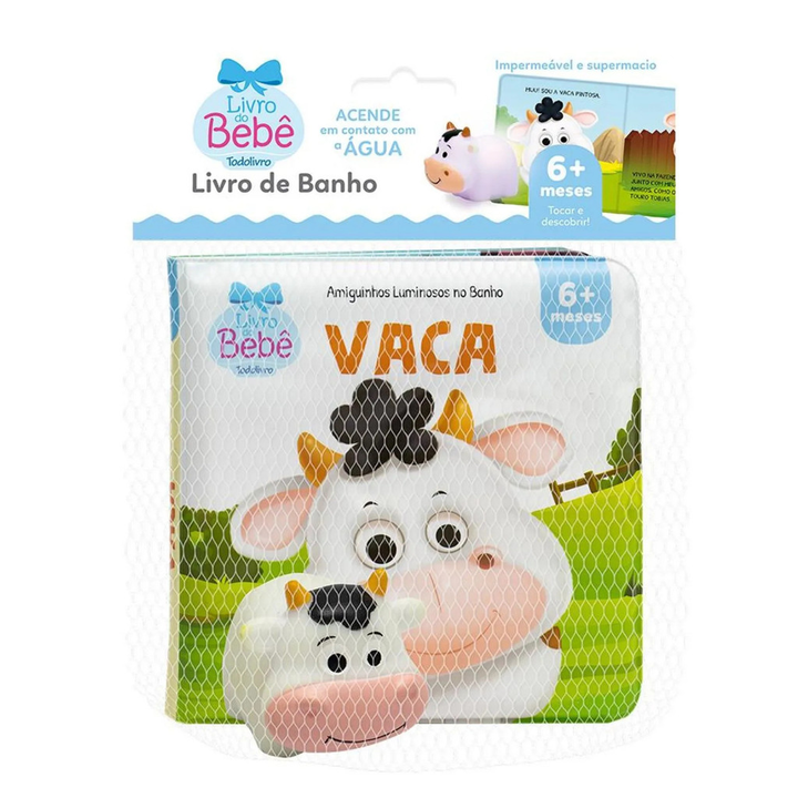 Kit Amiguinhos do Banho – Livro + Brinquedo | 6+ Meses
