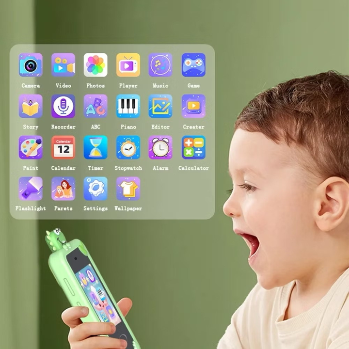 Celular Infantil Educativo com Tela Touch, Câmera, Jogos, Música e Vídeos Jogos Música Vídeos Touch Brinquedo Educativo