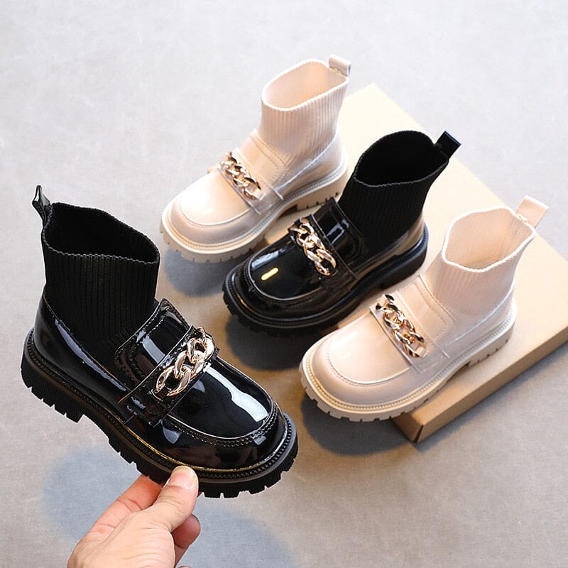 Bota Infantil Feminina Verniz Corrente - PontoBaby