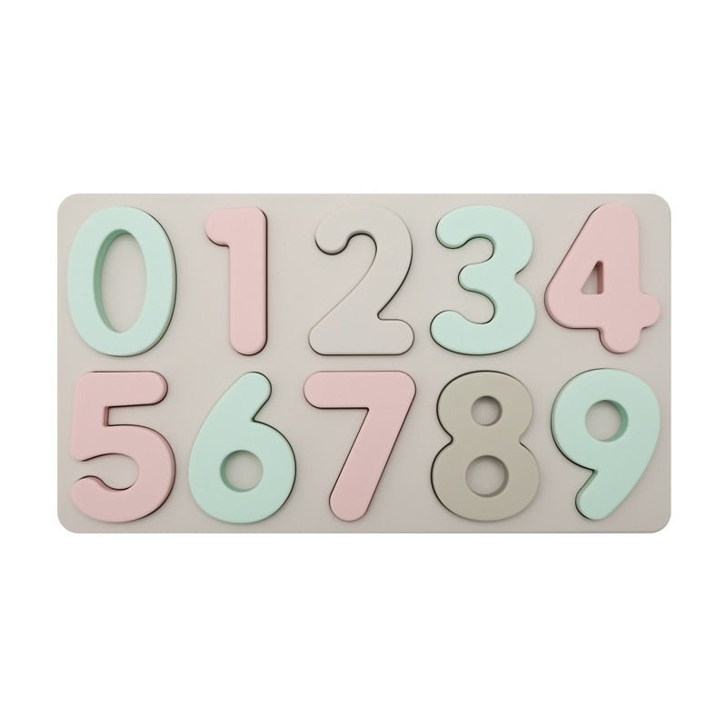 Brinquedo montessori aprendendo o numero de silicone - PontoBaby
