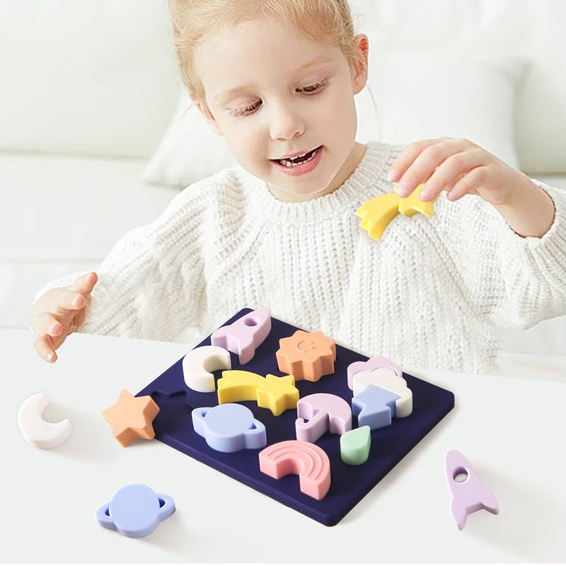 Brinquedo montessori de silicone planeta - PontoBaby