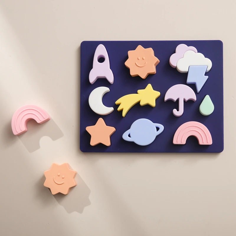 Brinquedo montessori de silicone planeta - PontoBaby