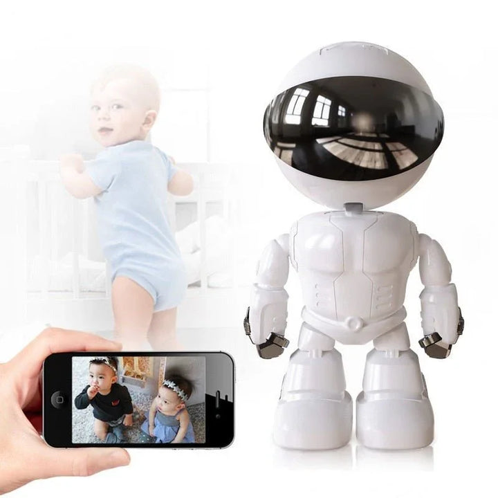 Câmera Segurança Espiã Wi Fi Robô 360 Graus - PontoBaby