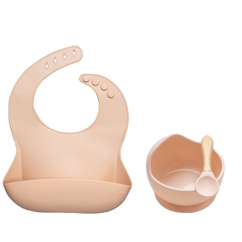 Conjunto alimentação de silicone infantil 3 pçs - PontoBaby