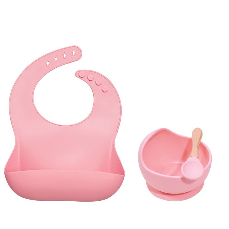 Conjunto alimentação de silicone infantil 3 pçs - PontoBaby